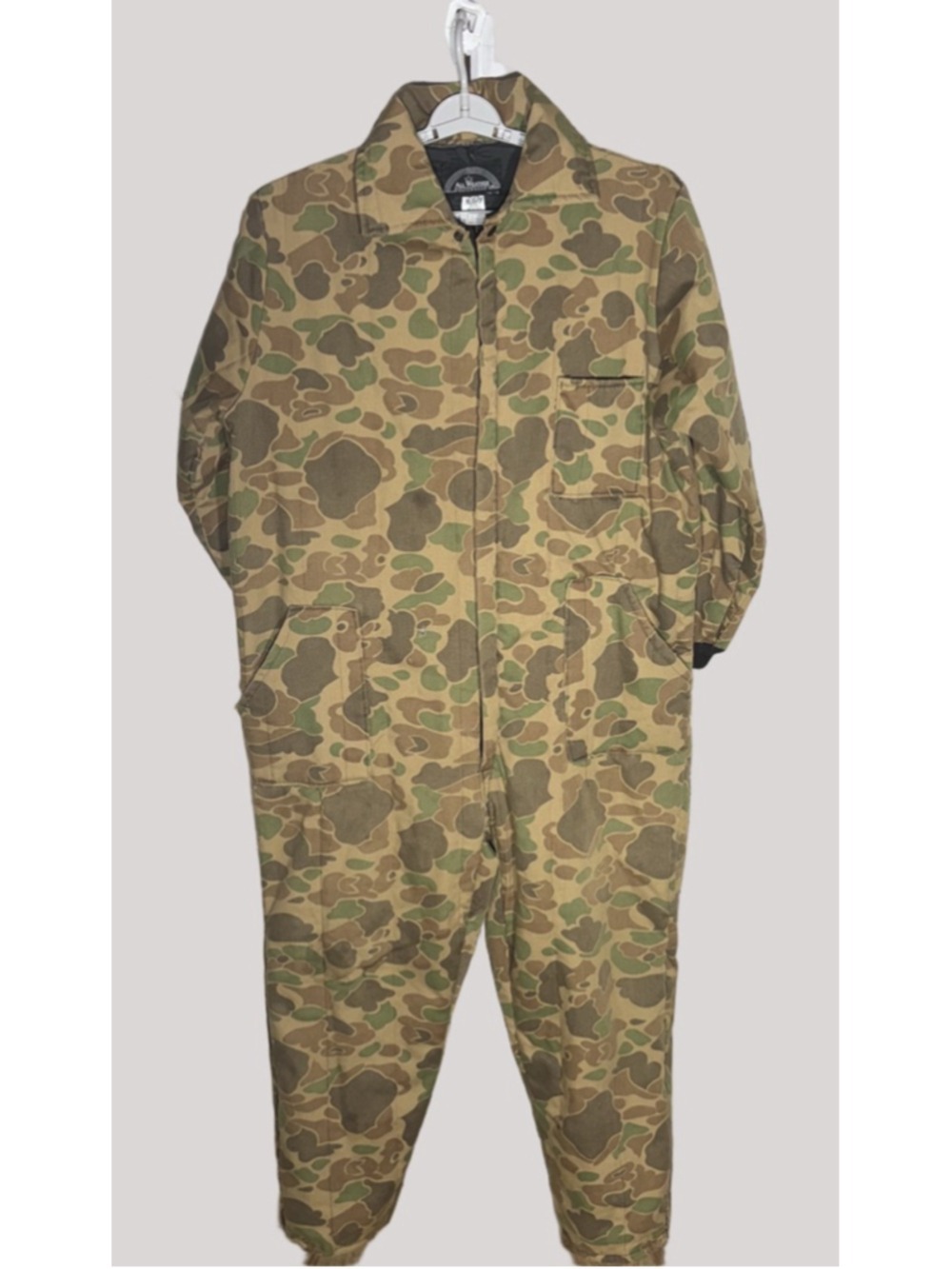 All Weather Outerwear vintage army puffer snowsuit hunting jumpsuit men's L